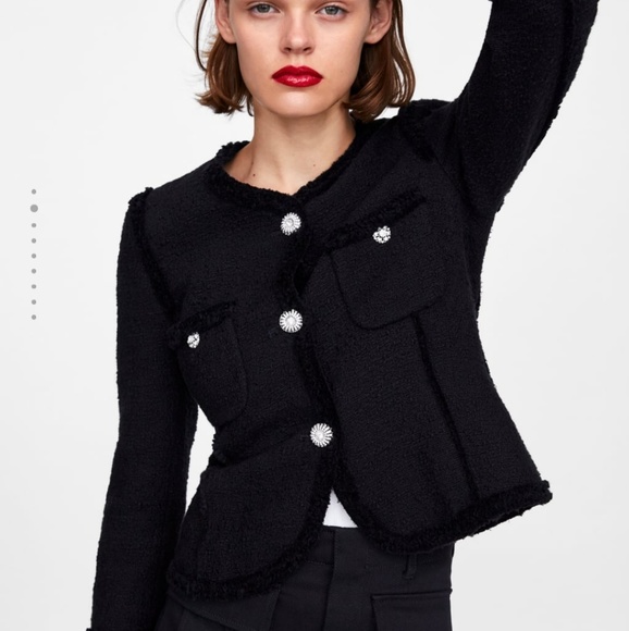 Zara jacket with contrast cuffs Clearance